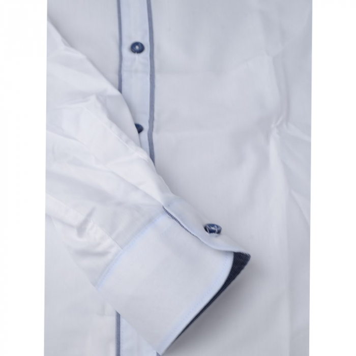 Camasa cu maneca lunga pentru baieti LA Kids KSL-111C-128-cm, Alb [3]