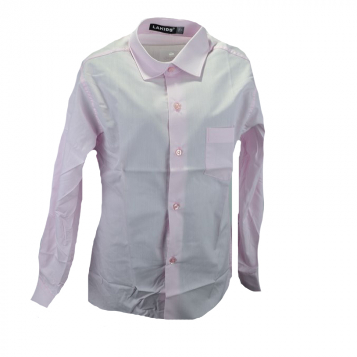 Camasa cu maneca lunga pentru baieti LA Kids KSL-126C-134-cm, Roz [1]