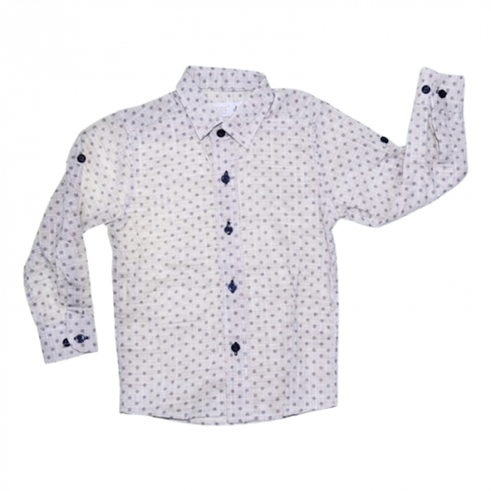 Camasa cu maneca lunga pentru baieti, LA Kids KSL-1795, Crem [1]