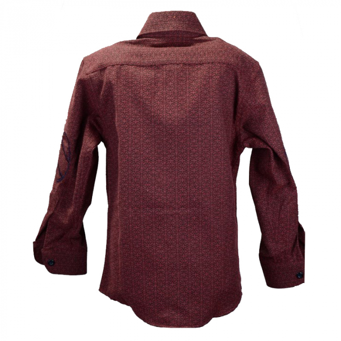 Camasa cu maneca lunga pentru baieti LA Kids KSL-69C-98-cm, Visiniu [3]