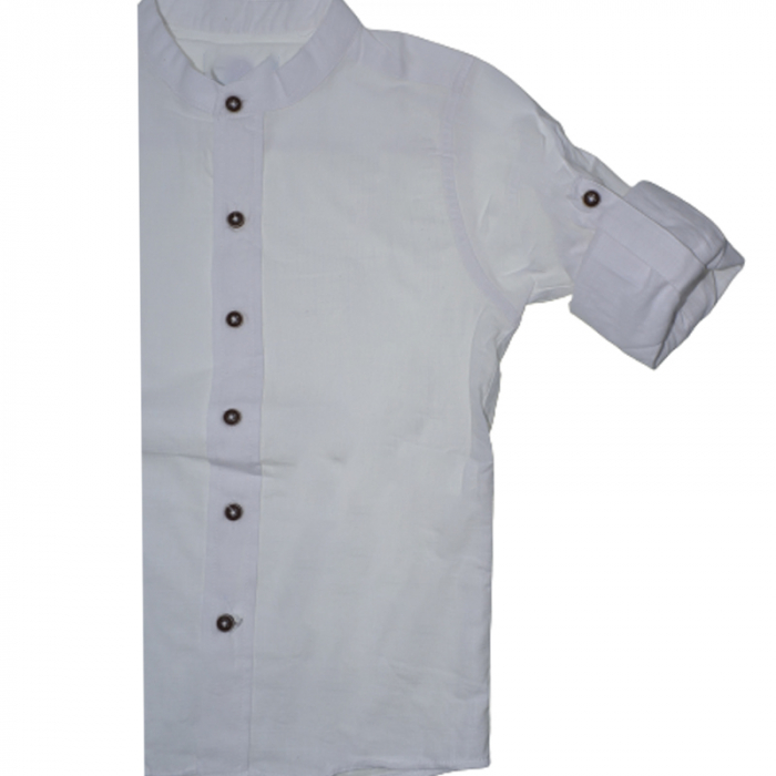 Camasa cu maneca 3/4 pentru baieti LA Kids LK1805, Alb [3]