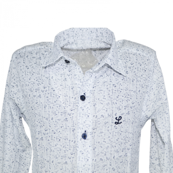 Camasa cu maneca lunga pentru baieti Looks Kids LK970814, Alb [3]