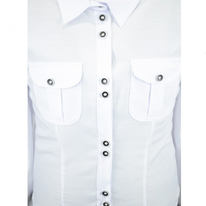 Camasa cu maneca lunga pentru fete Mini Junior CFMJ-24-134, Alb [2]