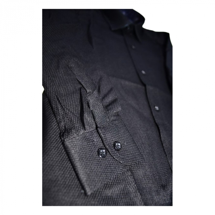 Camasa cu maneca lunga, slim, cu model tesut, pentru copii, LA Kids LKD1696-07, Negru [5]