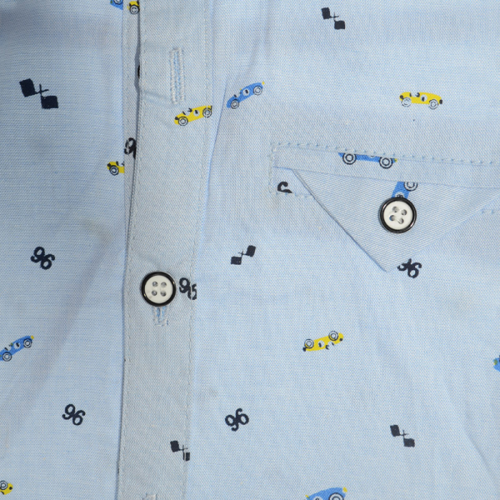 Camasa cu maneca scurta pentru baieti Happy House JF-1863D, Albastru [3]