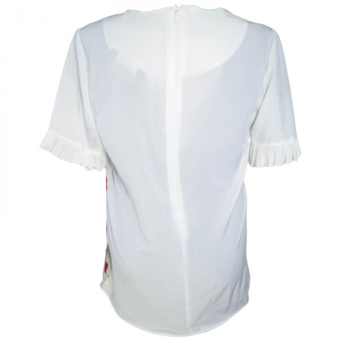 Bluza eleganta cu maneca scurta pentru fete Misslina 4903, Alb [2]