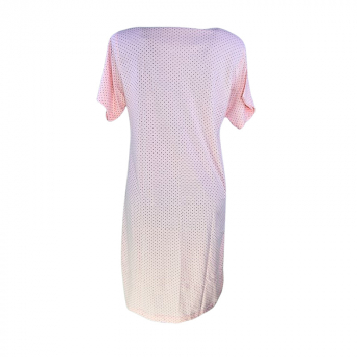 Camasa de noapte, cu maneca scurta, cu buline, pentru alaptat, Sevgi 3194C, Coral [3]