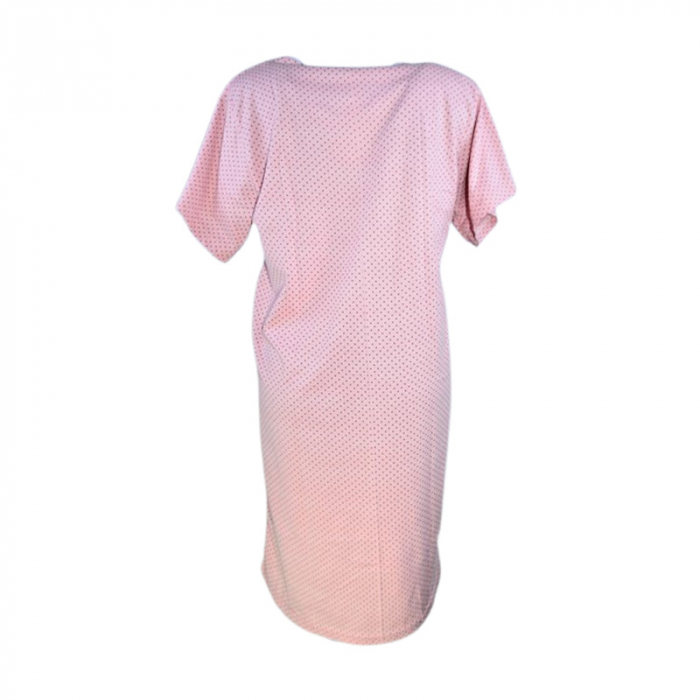 Camasa de noapte, cu maneca scurta, cu buline, pentru alaptat, Sevgi 3194C2, Coral [3]