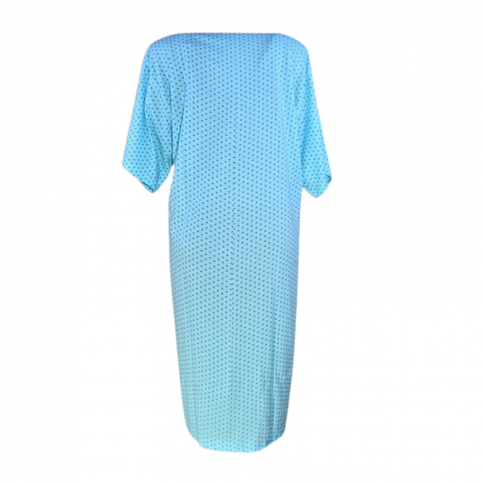 Camasa de noapte, cu maneca scurta, cu stelute, pentru alaptat, Sevgi 3200A, Albastru [4]