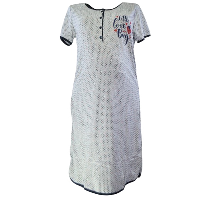 Camasa de noapte cu maneca scurta pentru alaptat Sevgi 3252, Gri [2]