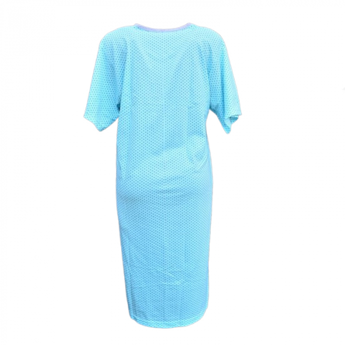 Camasa de noapte cu maneca scurta pentru alaptat Sevgi CAS-3200, Albastru [4]