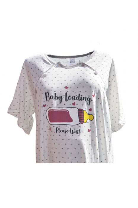 Camasa de noapte pentru alaptat 3194A-2XL, Alb [2]