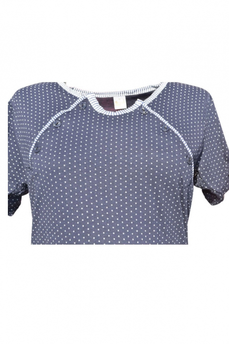 Camasa de noapte pentru alaptat si halat Sevgi 667BL-M, Bleumarin [4]
