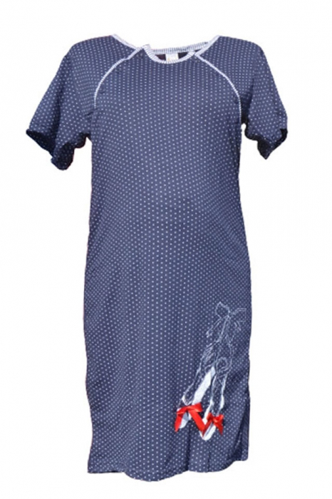 Camasa de noapte pentru alaptat si halat Sevgi 667BL-M, Bleumarin [2]