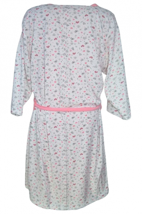 Camasa de noapte pentru alaptat si halat Sevgi 201223-20, Roz [3]