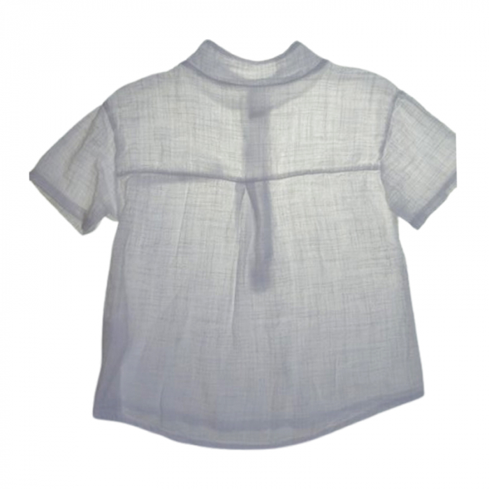 Camasa din bumbac, cu maneca scurta, pentru baieti, Mini Junior C59100, Alb [3]
