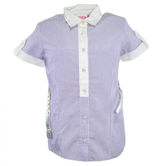 Camasa eleganta cu maneca scurta pentru fete Wenice BB117005-2, Mov [3]