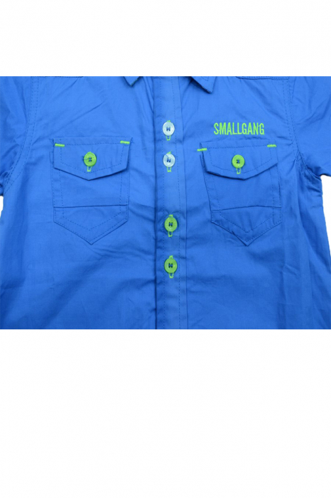 Camasa cu maneca scurta pentru baieti Happy House ACC187T-98, Albastru [2]