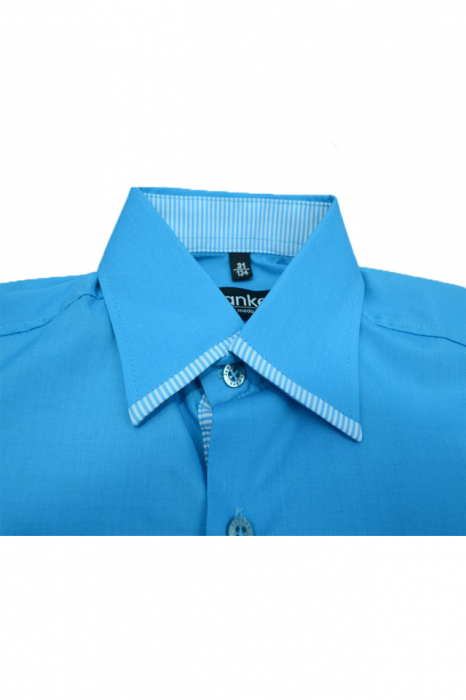 Camasa cu maneca scurta pentru baieti Jankes CBJS-006-134, Albastru [3]