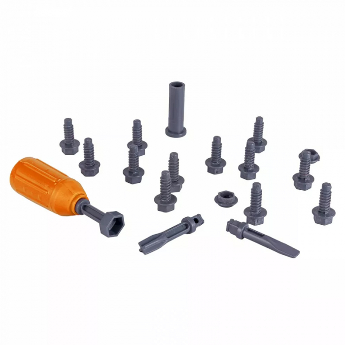 Camion de constructii macara cu sunete si lumini Smily Play SP83875, Portocaliu [3]