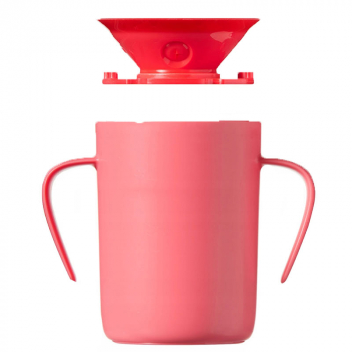 Cana 360 de grade anticurgere cu manere 200 ml 6 luni + Tommee Tippee Easiflow 472052, Roz [2]