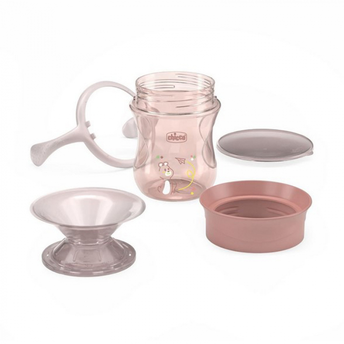 Cana anticurgere 360° cu manere, 200 ml Chicco Perfect Cup 180677, Roz [2]