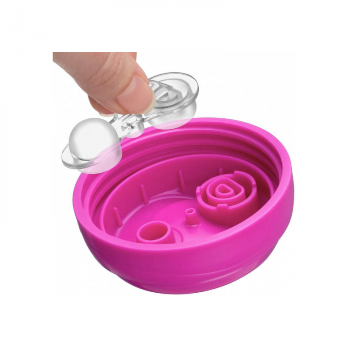 Cana izolatoare Shiny Cup Glow in The Dark Chicco 266 ml 121502, Roz [3]