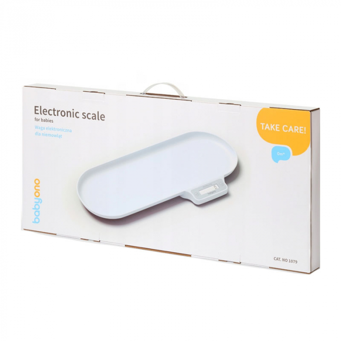 Cantar electronic pentru bebelusi BabyOno 1079, Alb [3]