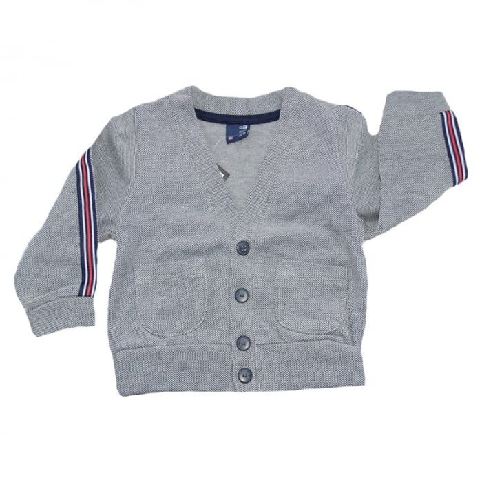 Cardigan cu maneca lunga pentru baieti Atut JR7180-116, Gri [1]