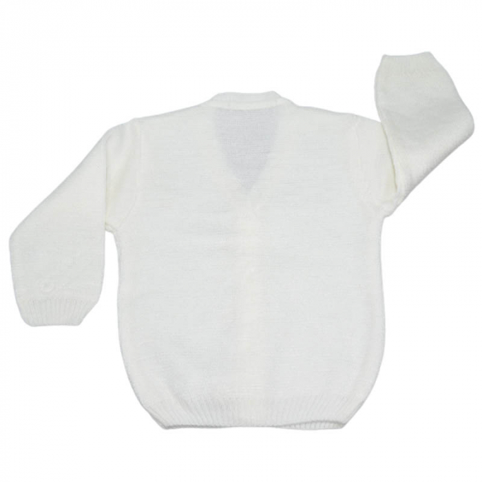 Cardigan cu maneca lunga pentru baieti Mini Junior CMJ-0109, Alb [2]