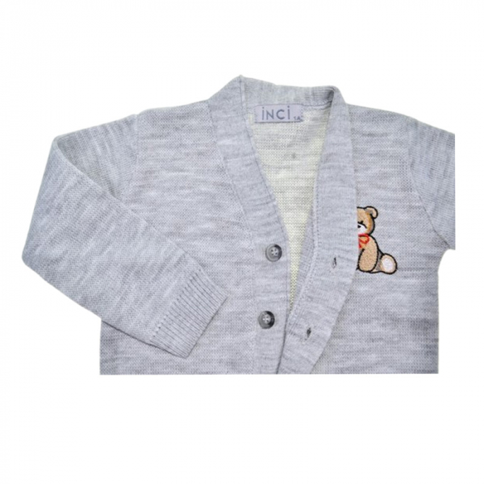 Cardigan cu maneca lunga, pentru baieti, Mini Junior, CRG2808G, Gri [2]