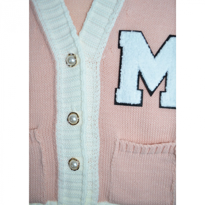 Cardigan cu maneca lunga pentru fete New Collection 2324, Roz [3]