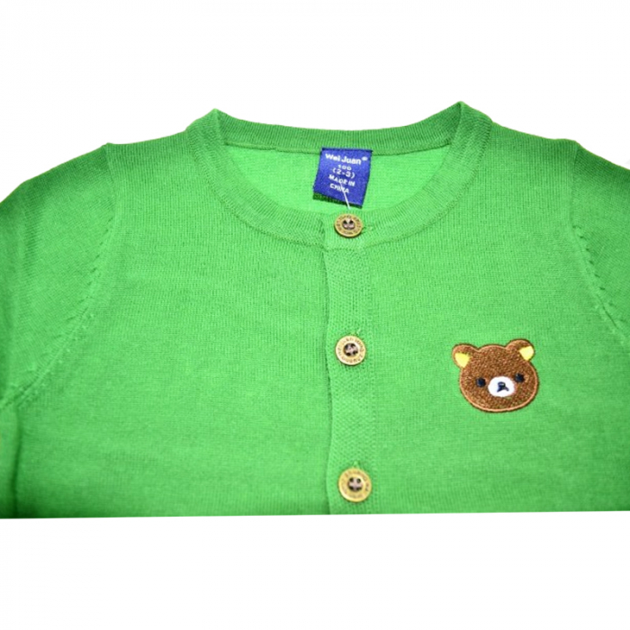 Cardigan cu maneca lunga pentru baieti Mini Junior CRDMJ-1, Verde [2]