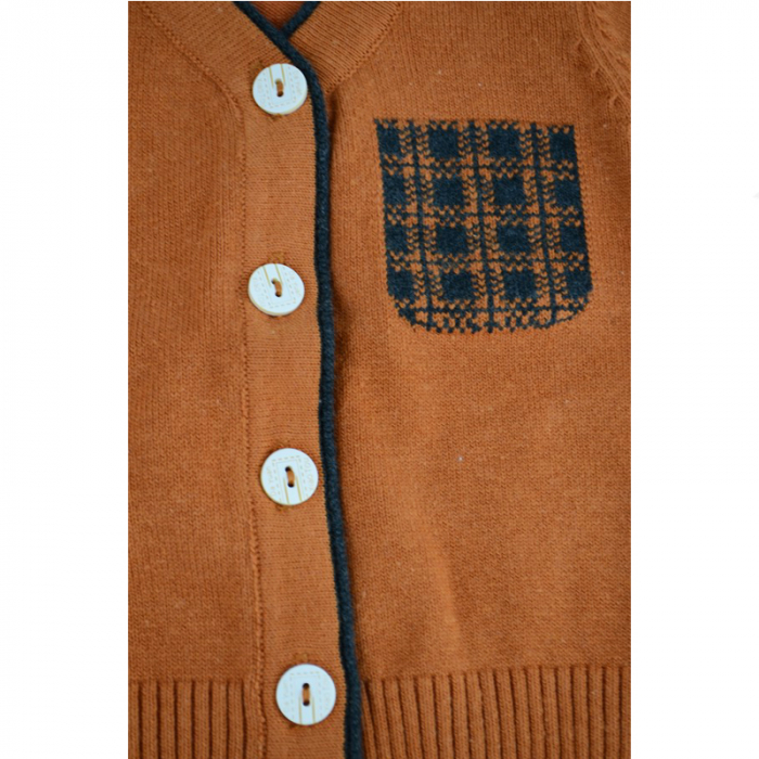 Cardigan cu maneca lunga pentru baieti Vitamins 305_80 cm, Maro [2]