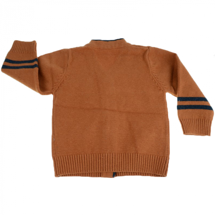 Cardigan cu maneca lunga pentru baieti Vitamins 305_80 cm, Maro [3]