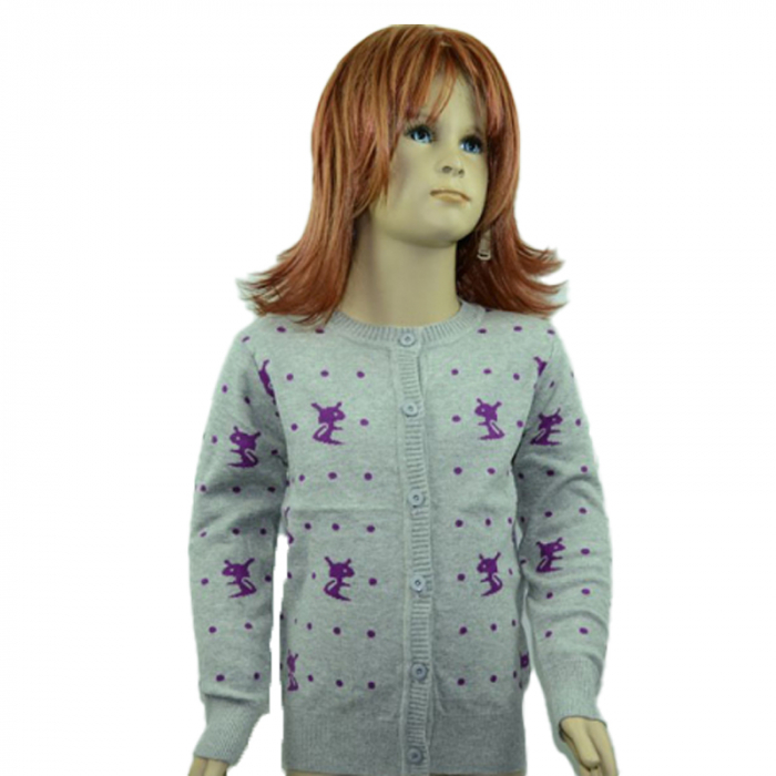 Cardigan cu maneca lunga pentru fete Happy House BL-364-104, Gri [5]