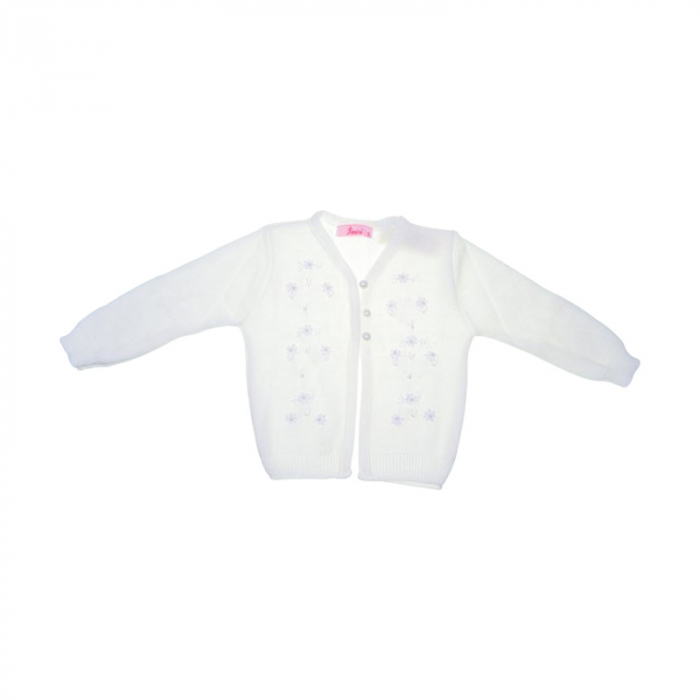 Cardigan cu maneca lunga pentru fete Mini Junior CRDMJ-A, Alb [1]