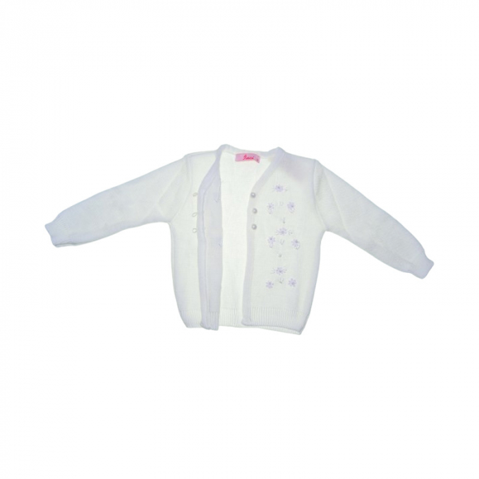 Cardigan cu maneca lunga pentru fete Mini Junior CRDMJ-A, Alb [3]