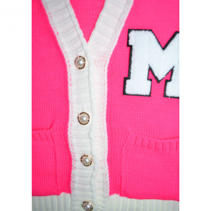 Cardigan cu maneca lunga pentru fete New Collection 2324F, Fucsia [3]