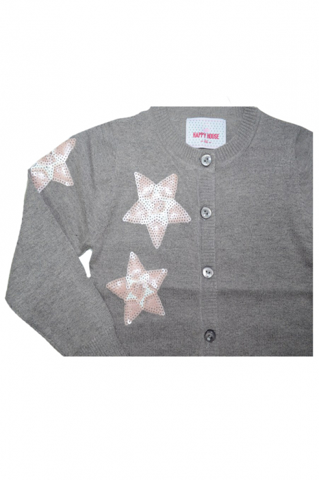 Cardigan cu maneca lunga pentru fete Happy House BL-274-104, Gri [3]