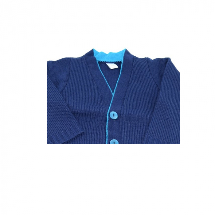 Cardigan cu maneca lunga pentru baieti SZAFA KRASNALI JTS JTS 654-80, Bleumarin [2]