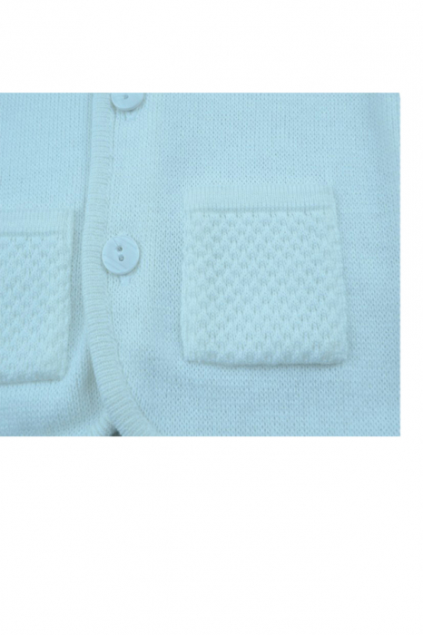 Cardigan cu maneca lunga pentru baieti Christopher Baby Club 5133A-74-cm, Alb [3]