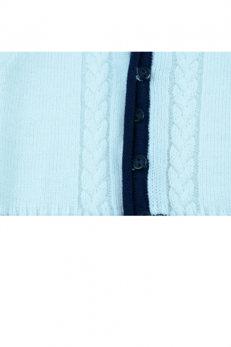 Cardigan cu maneca lunga pentru baieti Christopher Baby Club CCB1-80-cm, Alb [2]