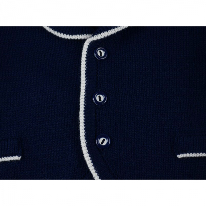 Cardigan cu maneca lunga pentru baieti Mini Junior MAR2-B-68, Bleumarin [3]