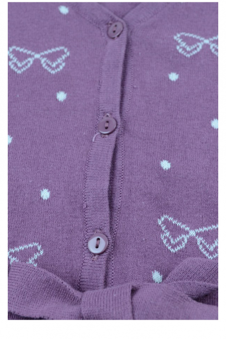 Cardigan cu maneca lunga pentru fete Happy House BL-144M-128, Mov [2]