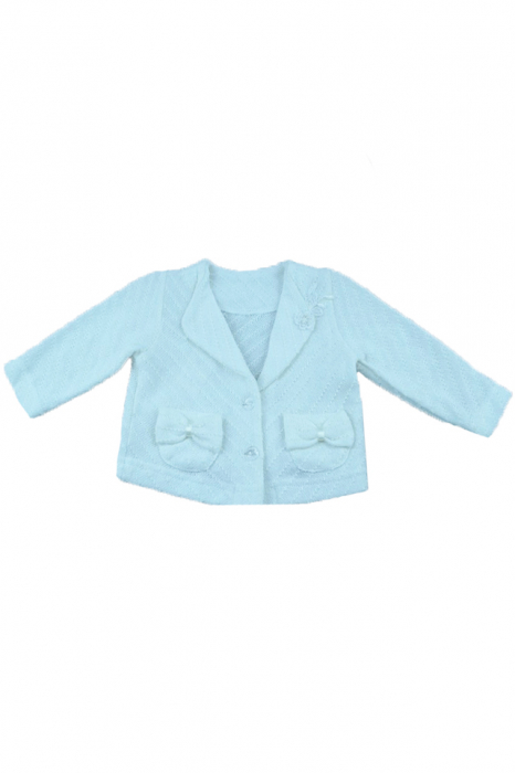 Cardigan cu maneca lunga pentru fete Mini Junior CFN05-68-cm, Alb [1]