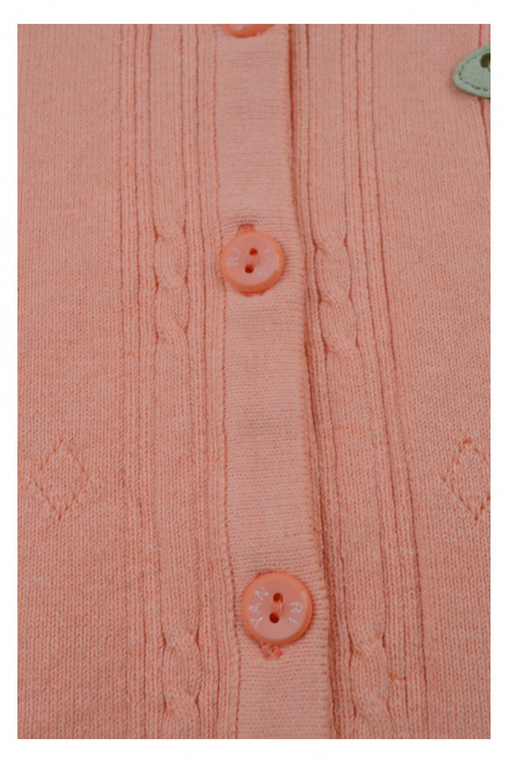 Cardigan cu maneca lunga pentru fete Riyan CFR1-74-cm, Coral [2]