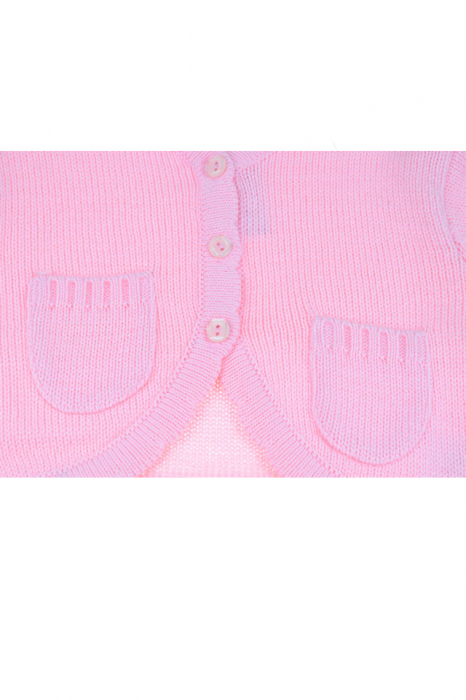Cardigan cu maneca lunga pentru fete Wenice CFW1-74-cm, Roz [2]