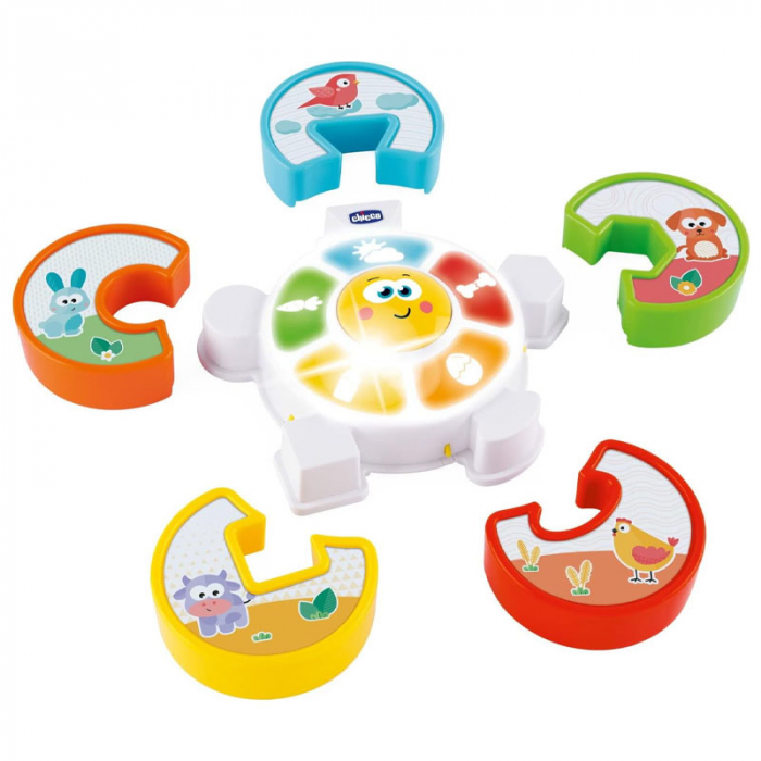 Jucarie tip puzzle cu sunete Guess The Animal Chicco 138531, Multicolor [2]