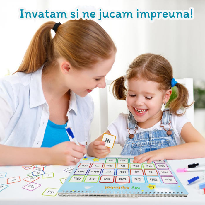 Carte Montessori RCO cu multiple activitati prescolare, stickere reutilizabile, in limba engleza, 32 de pagini, 3-6 ani, CC104 [5]